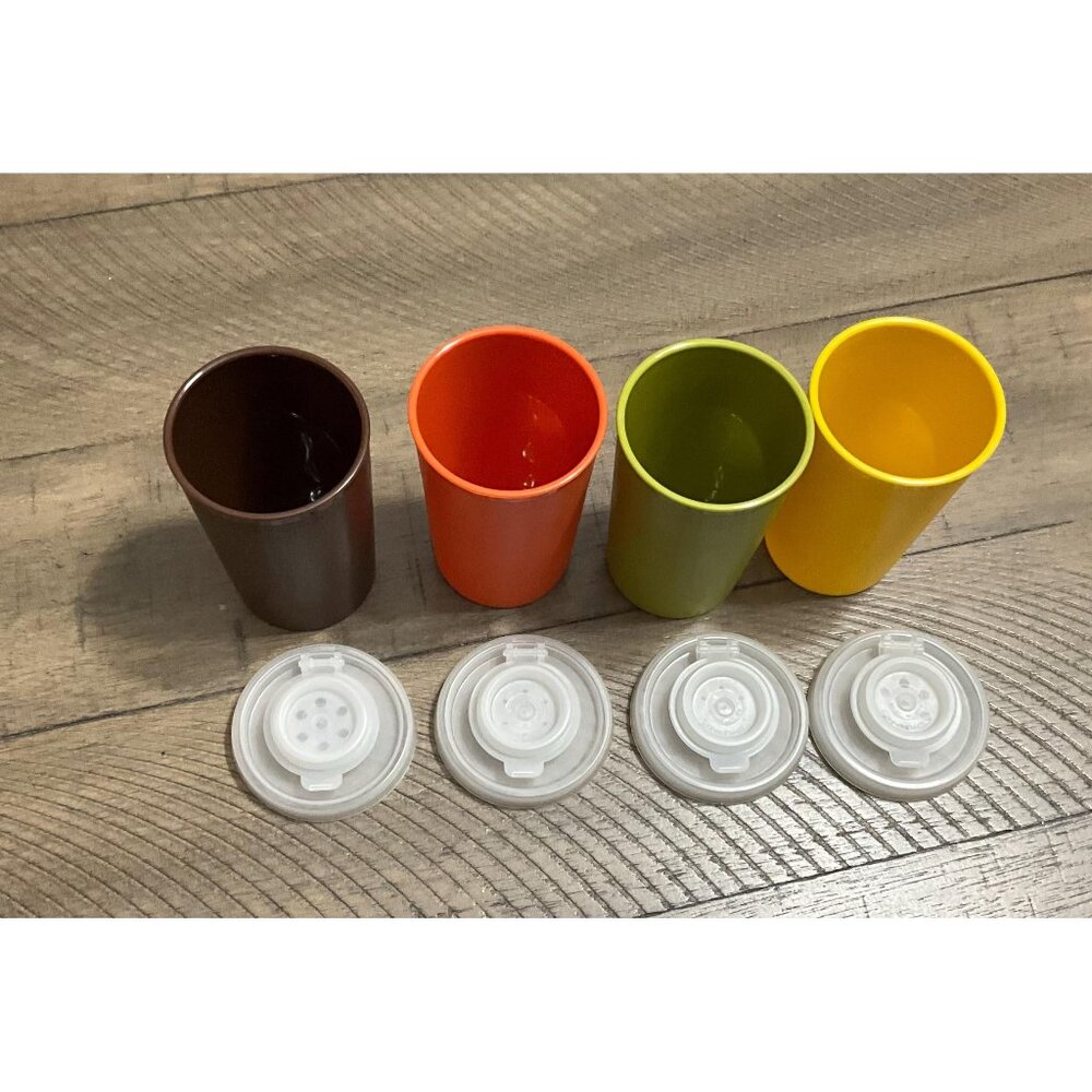 Tupperware Spice Container Set With Shaker Top Set of 4 Retro 102 634 629